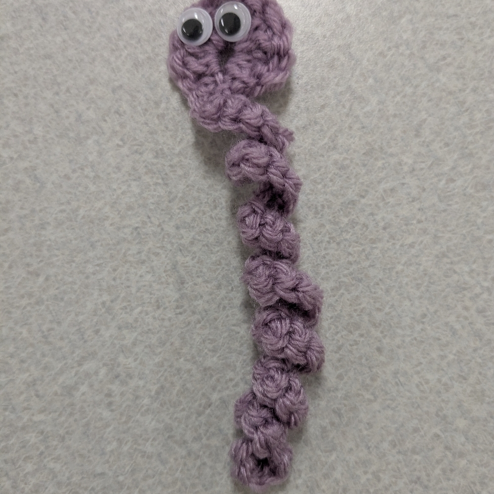 Purple Learning Toy Caterpillar with Googly Eyes